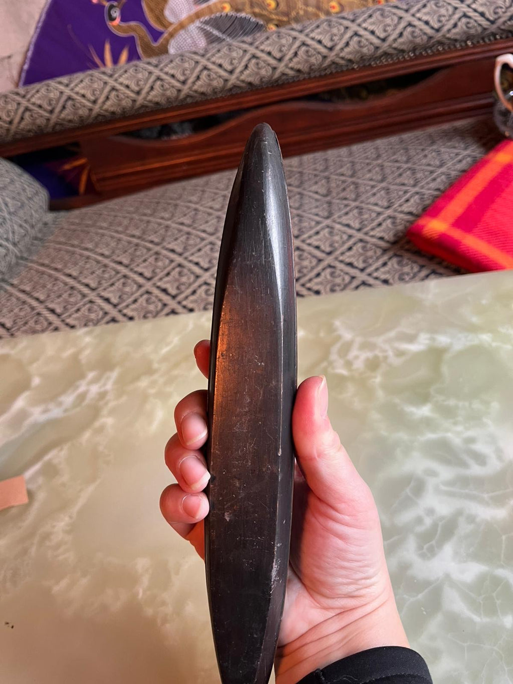 Vintage hand carved stone gondola figurine – Venice souvenir