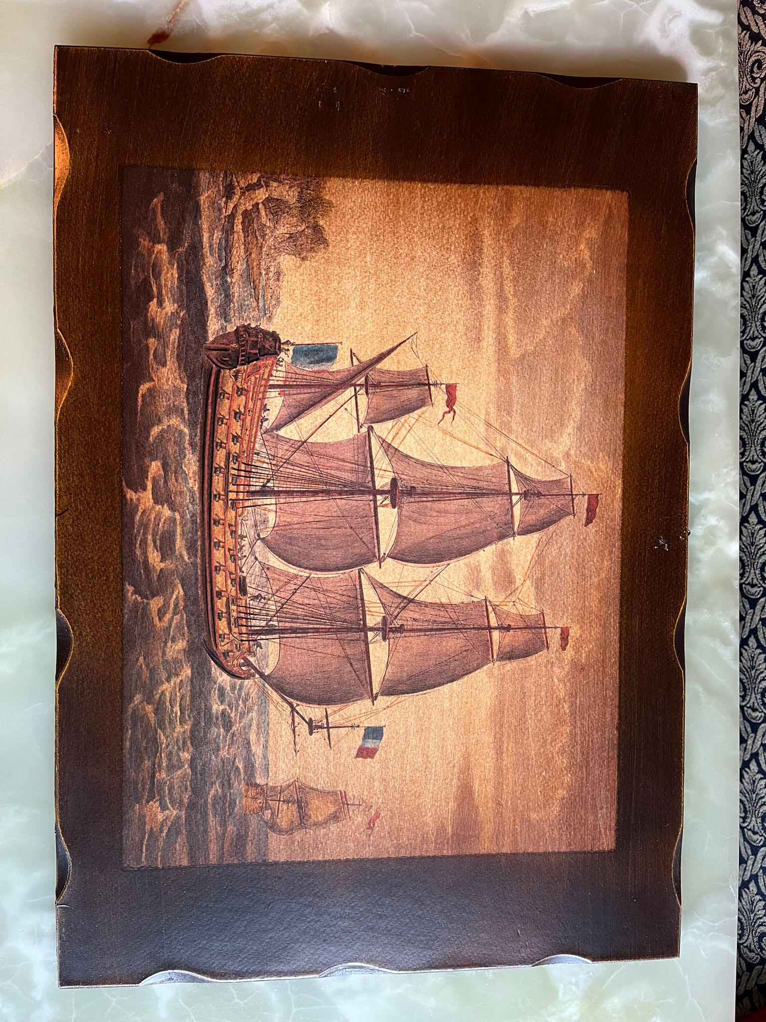 Vintage wooden nautical wall art (set)