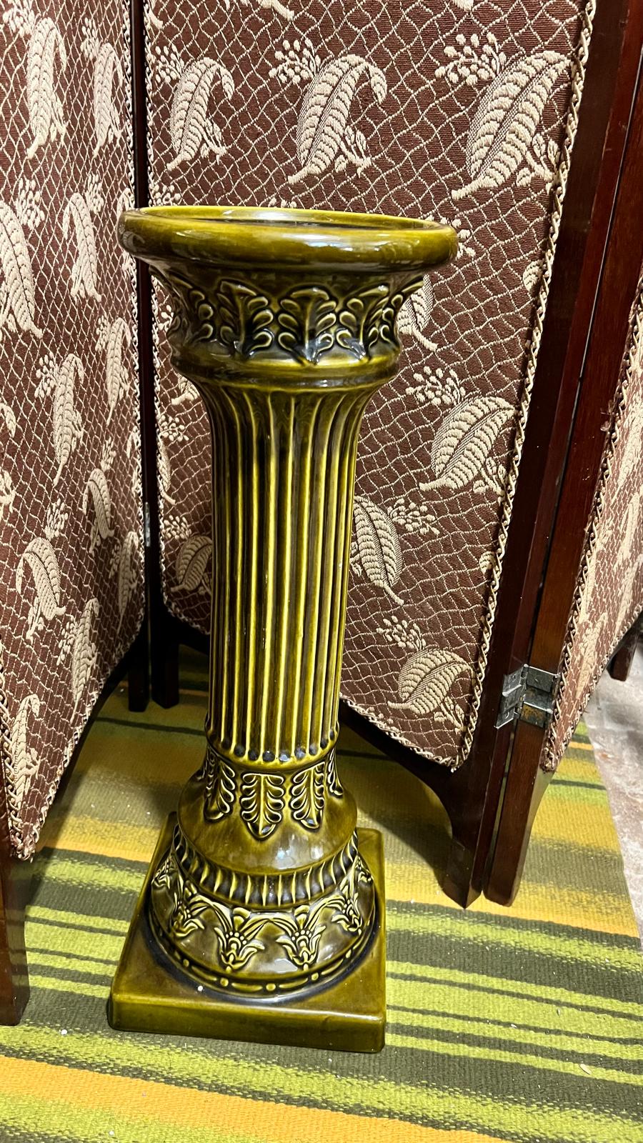 Vintage West German ceramic pedestal/flower stand