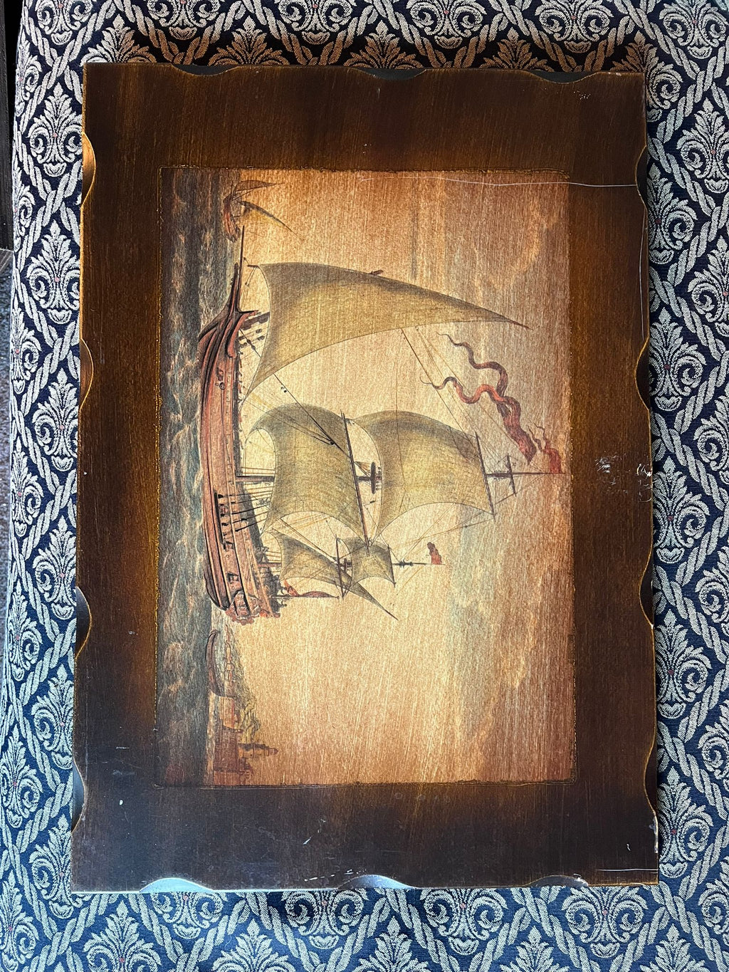 Vintage wooden nautical wall art (set)