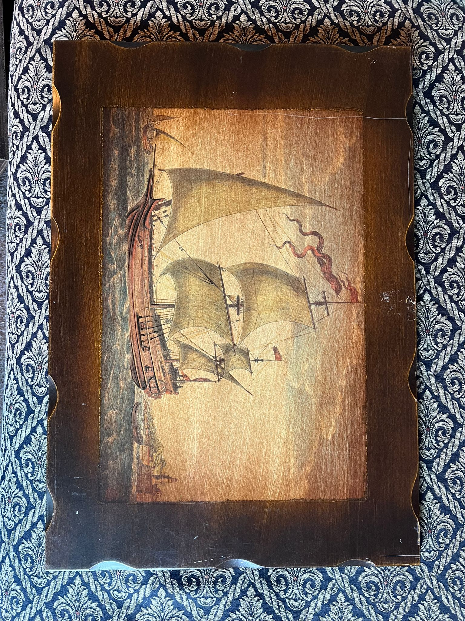 Vintage wooden nautical wall art (set)