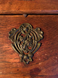 Antique oak writing box / writing chest