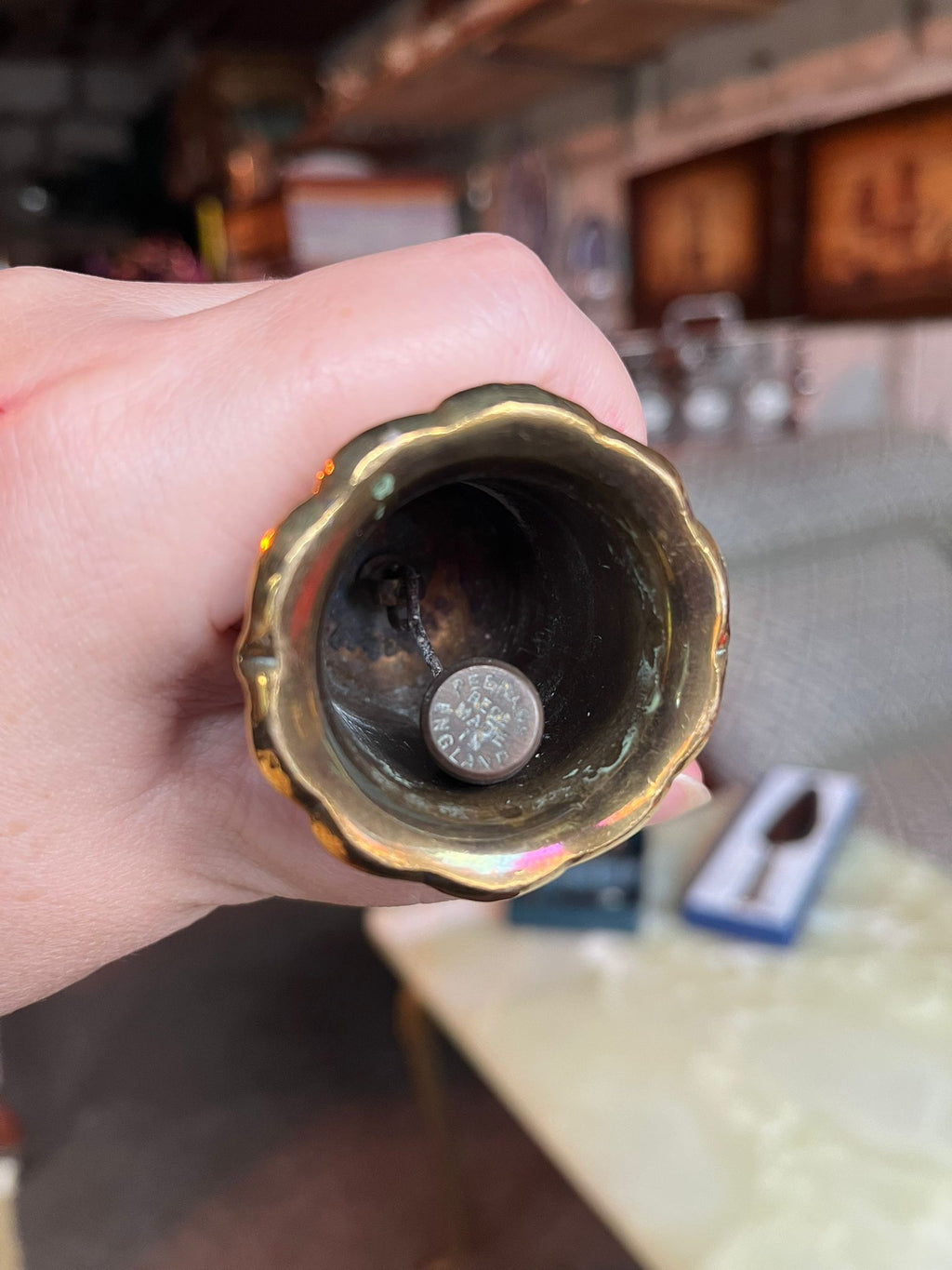 Brass bell “Peerage – Made in England”