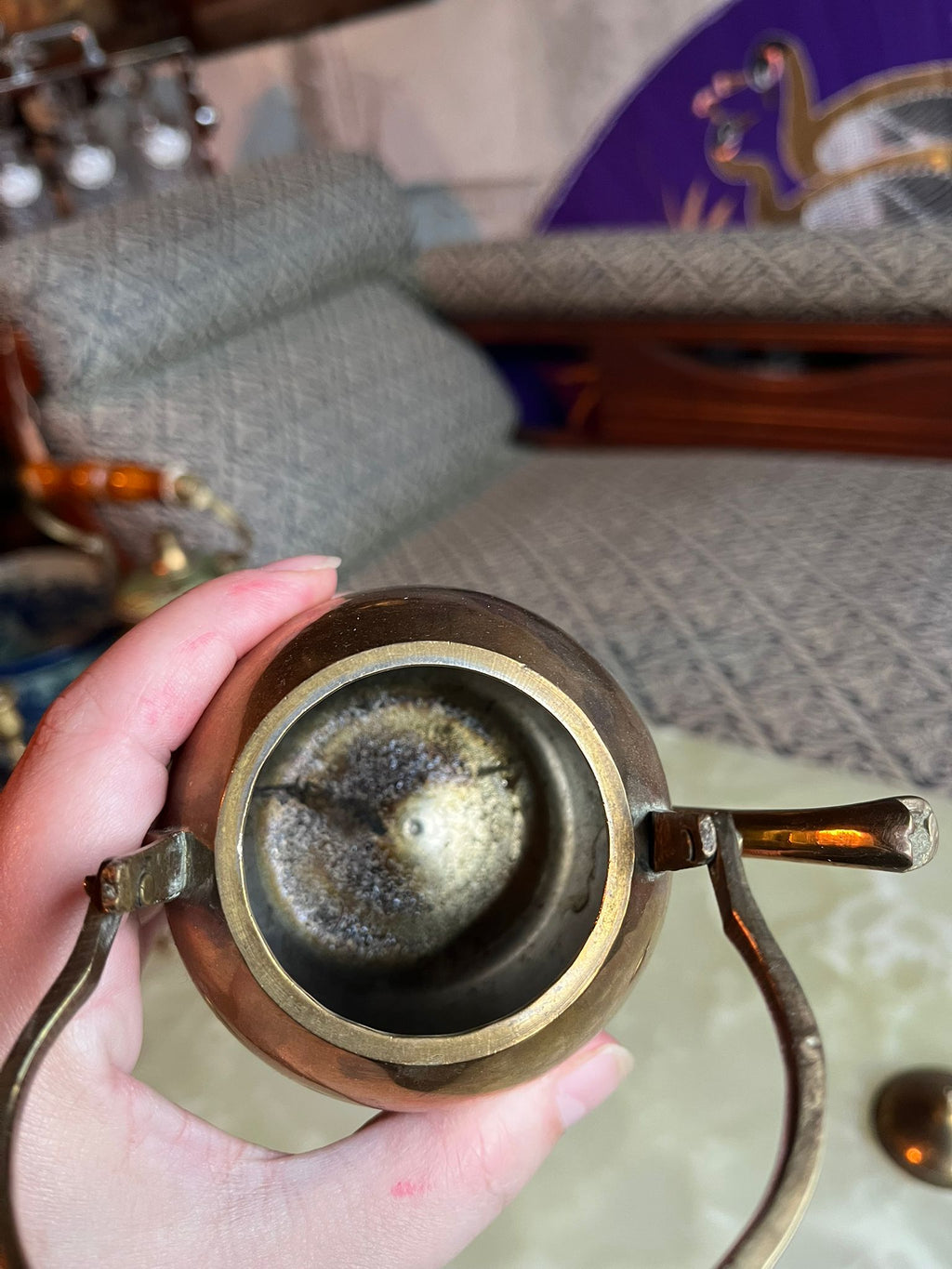 Vintage messingist mini-teekann