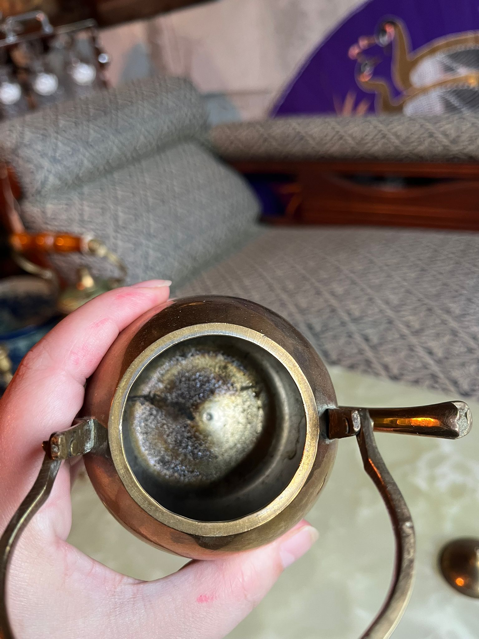 Vintage messingist mini-teekann