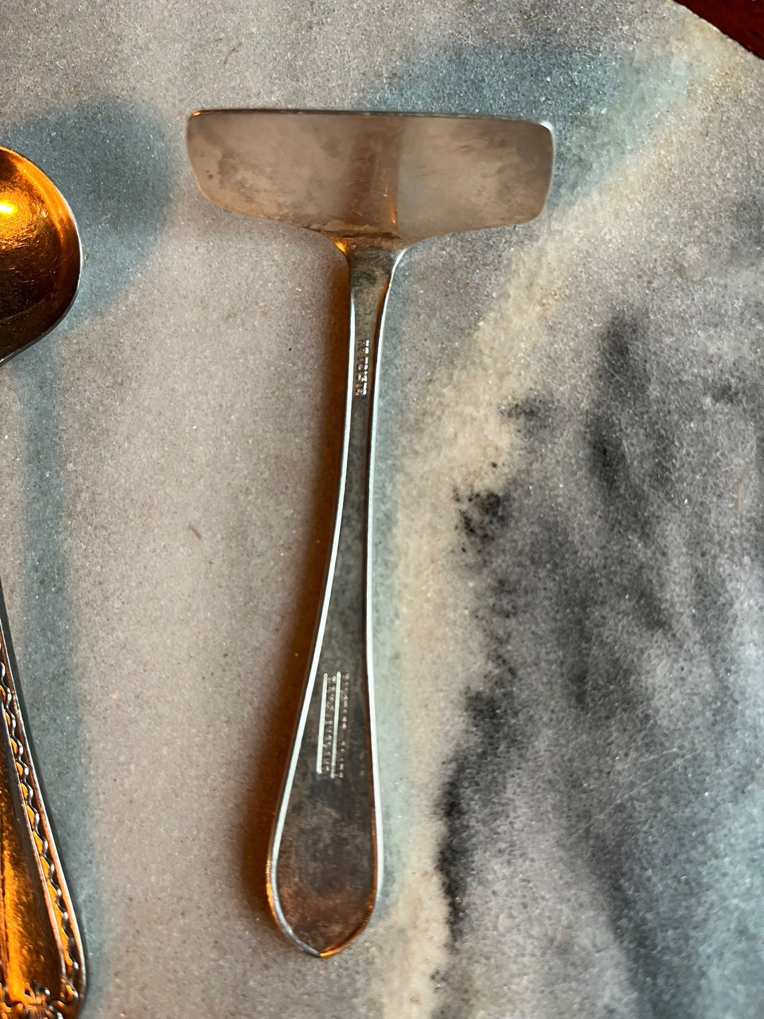 Vintage silver-plated sauce ladle and butter knife – WM Rogers & Son