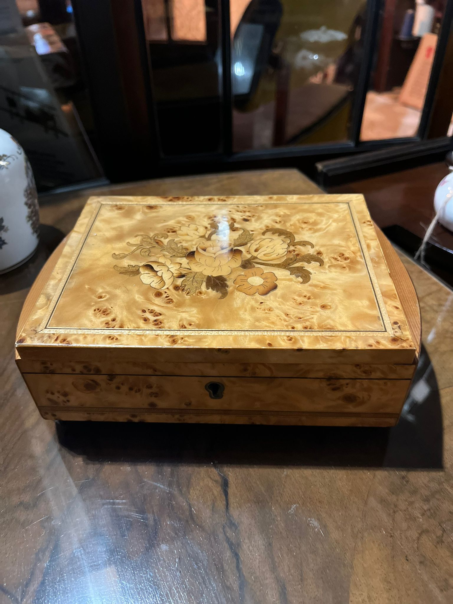 Vintage musical jewelry box