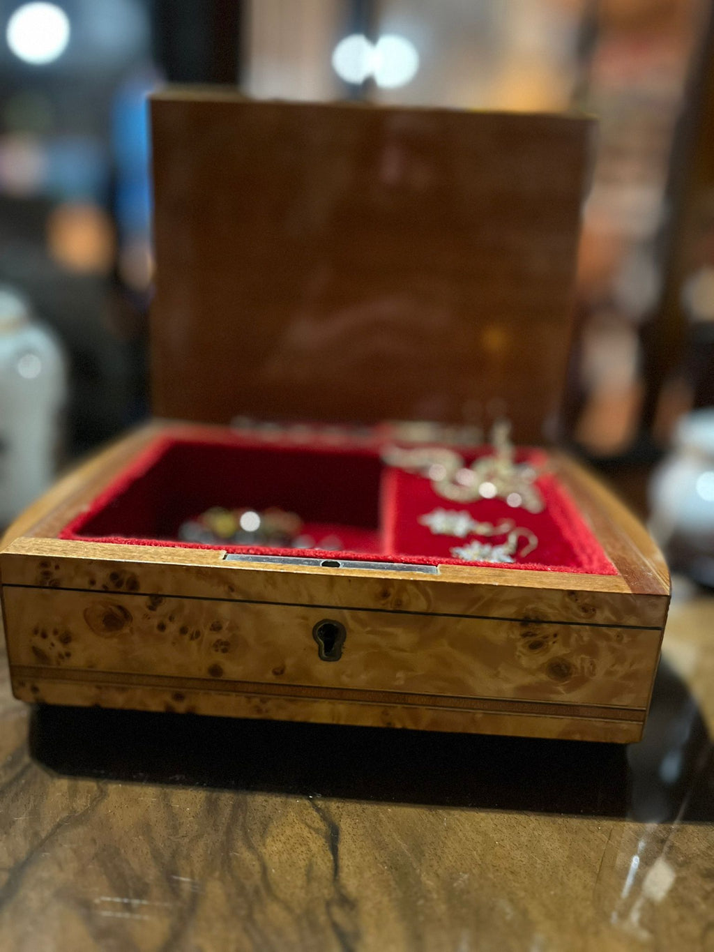 Vintage musical jewelry box