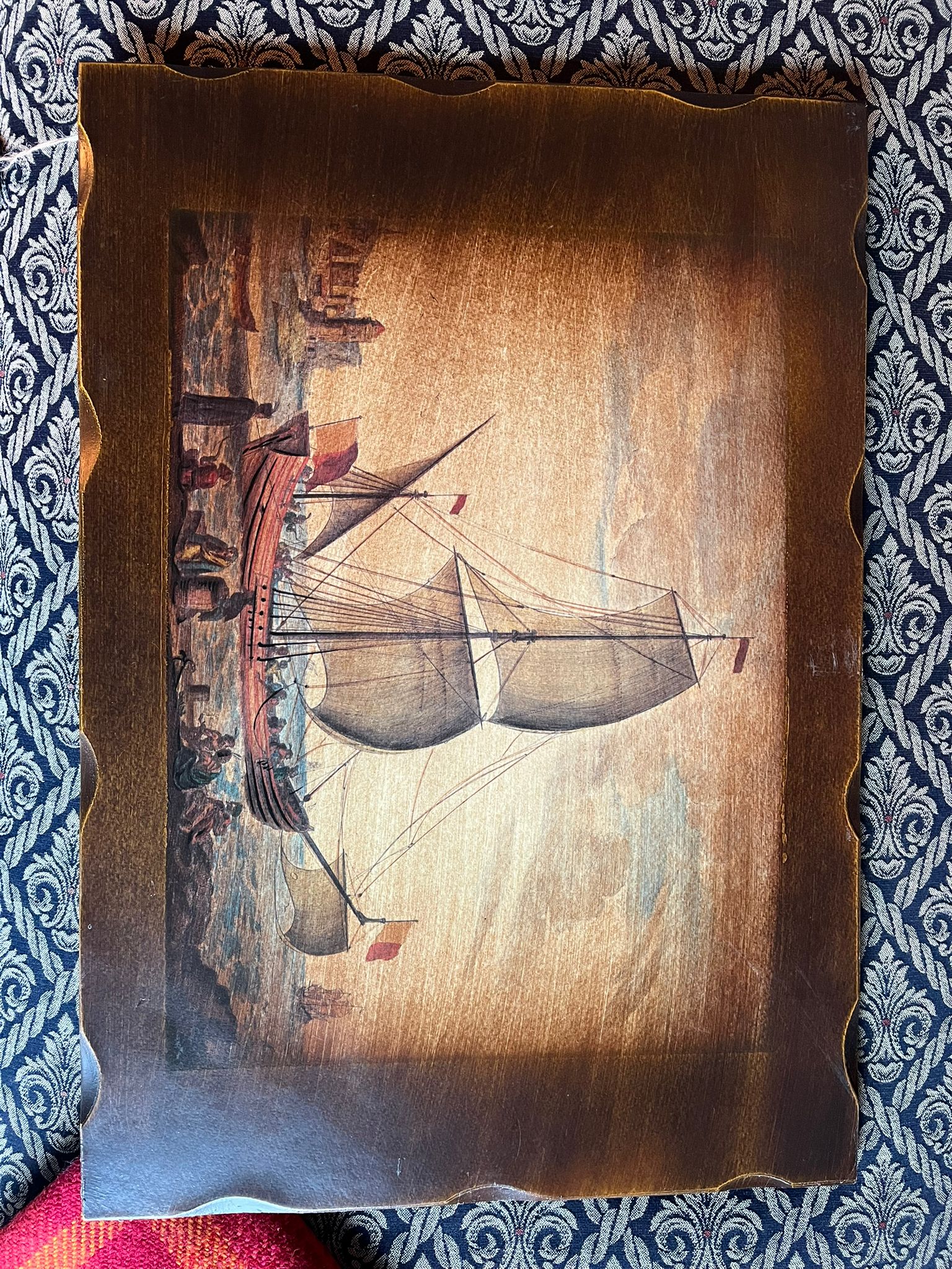 Vintage wooden nautical wall art (set)
