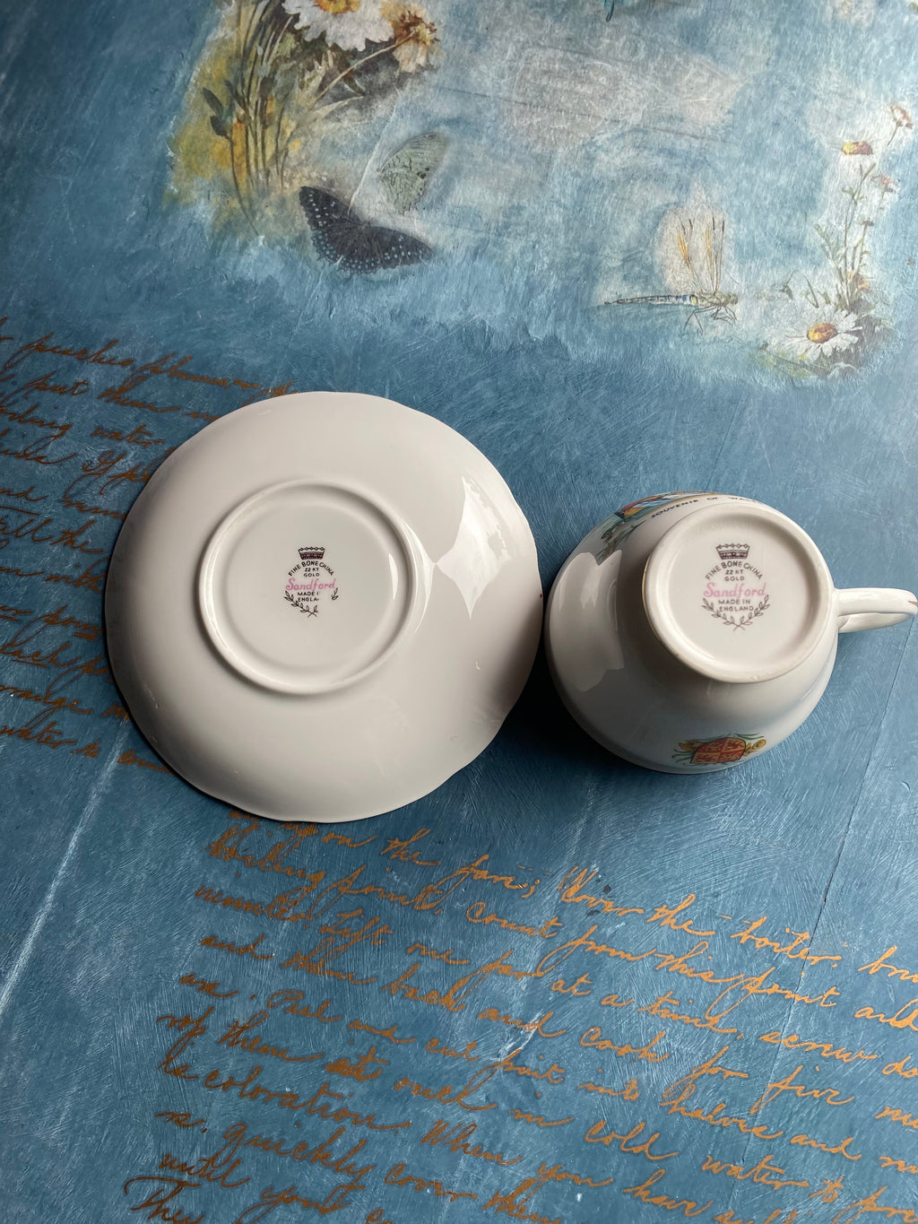 Charming Welsh Souvenir – Vintage Teacup and Saucer