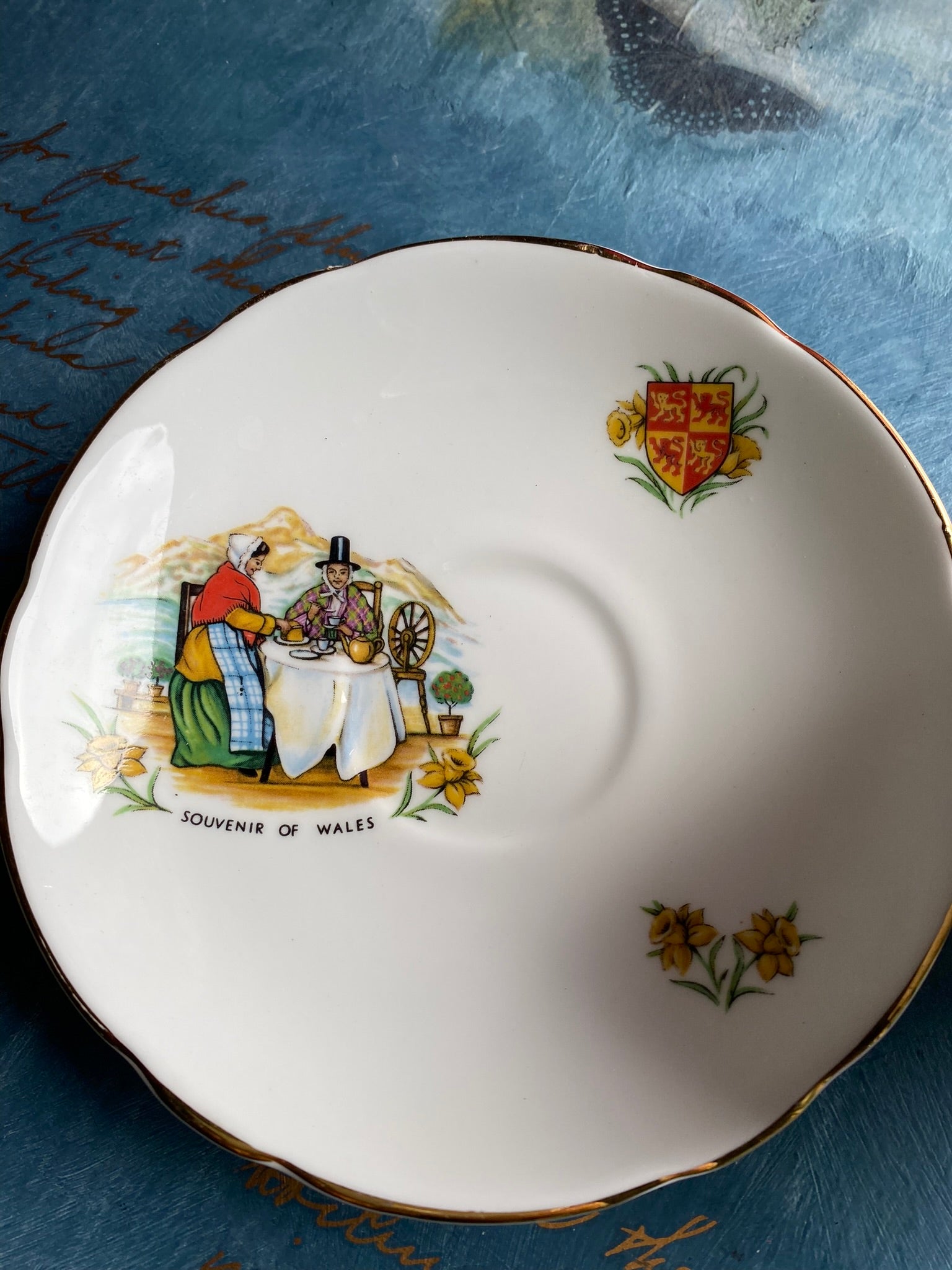 Charming Welsh Souvenir – Vintage Teacup and Saucer