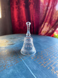 Vintage crystal bell with cut pattern