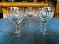 Vintage engraved wine liqueur glasses (5 pcs)
