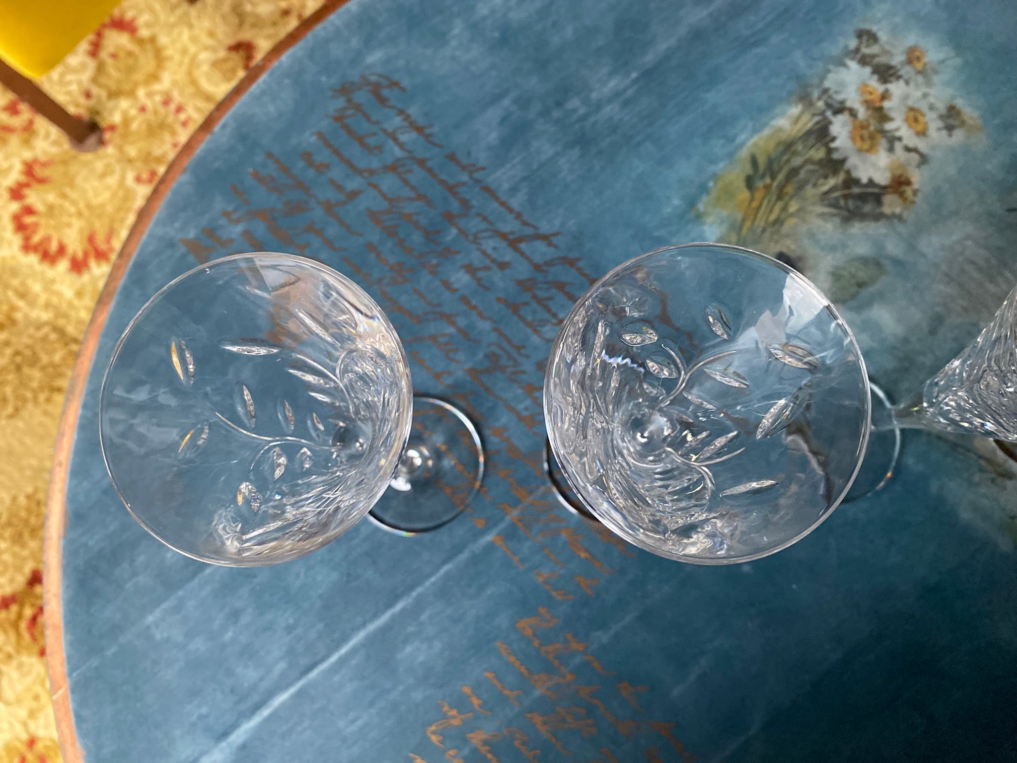 Elegant Cut Crystal Champagne Glass Set
