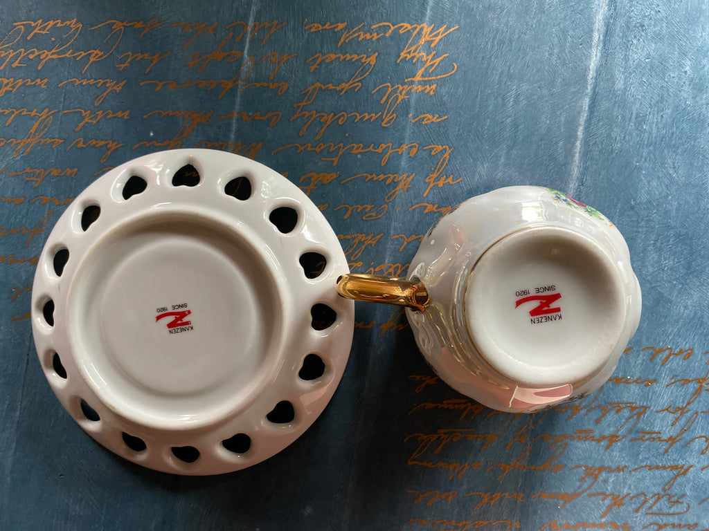 Täiskomplekt – Vintage KANEZEN Jaapani portselanist espressotassid (karbis)
