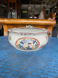Vintage oriental style ceramic container with lid