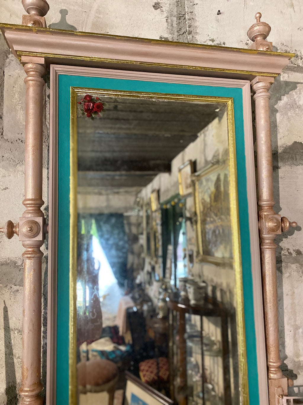 Romantic French style mirror table – "Les Roses de Saadi"