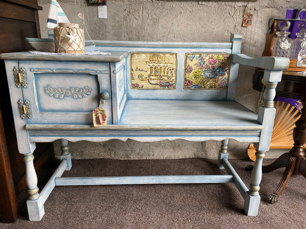 Vintage telephone bench / "gossip bench"