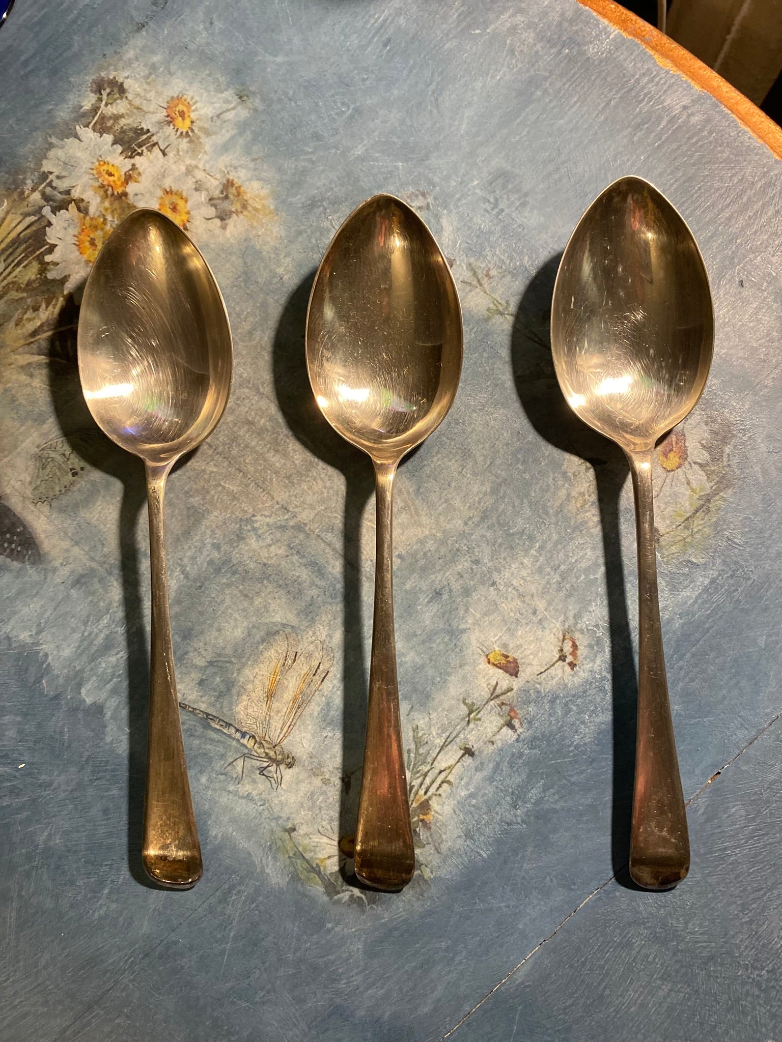 Set of 3 silver-plated tablespoons – EPNS A1