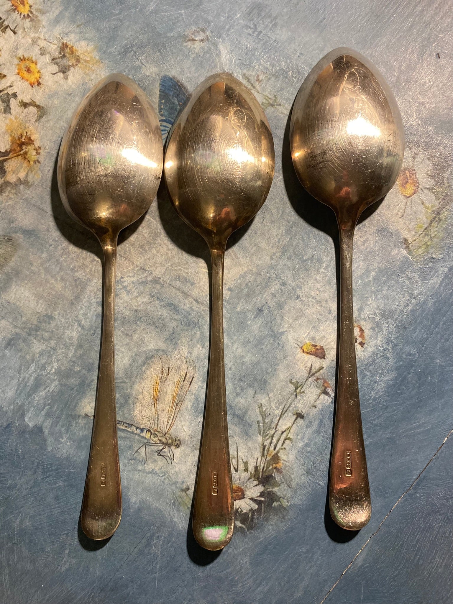 Set of 3 silver-plated tablespoons – EPNS A1