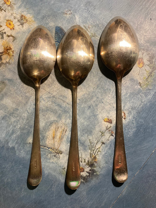 Set of 3 silver-plated tablespoons – EPNS A1