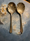 Pair of vintage EPNS silver-plated serving spoons