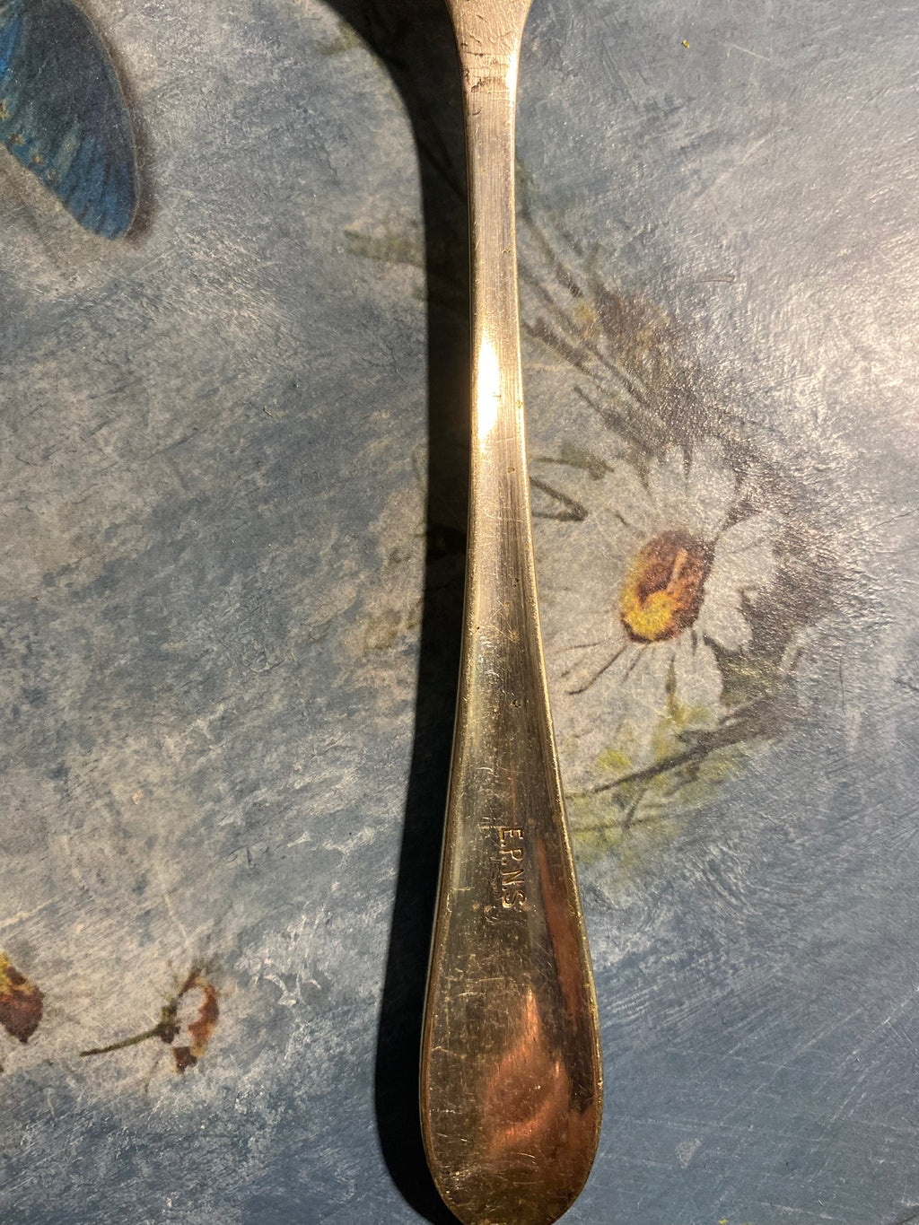 Pair of vintage EPNS silver-plated serving spoons