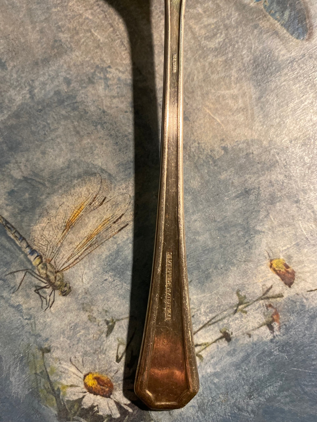 Pair of vintage EPNS silver-plated serving spoons