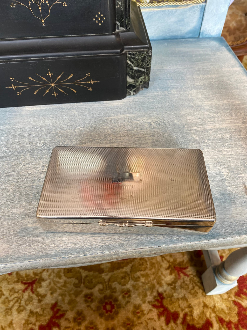 Vintage “Aristocrat” metal and wood box (1950s–1970s)