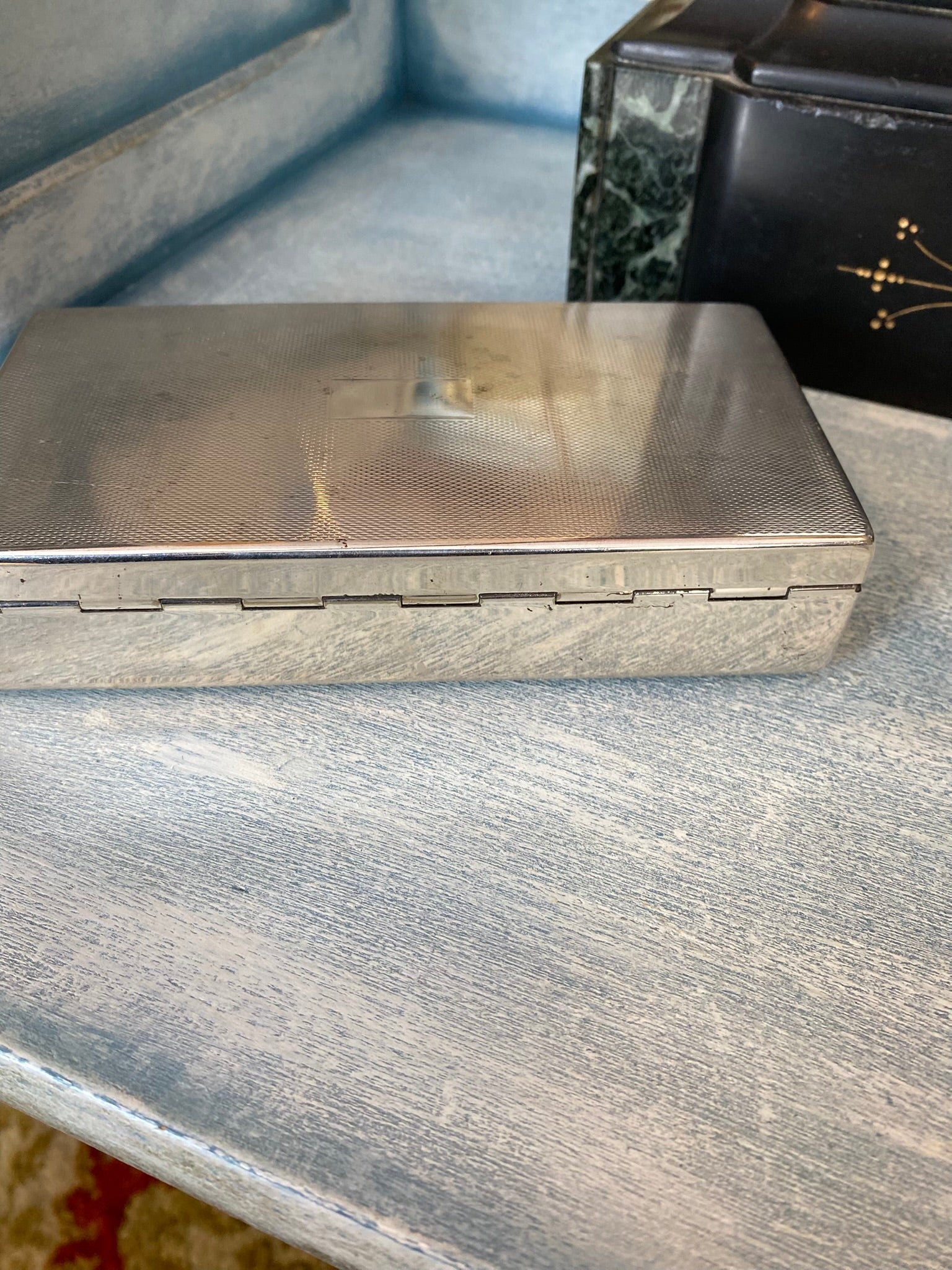Vintage “Aristocrat” metal and wood box (1950s–1970s)