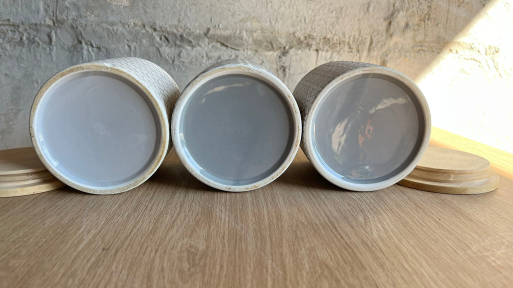 Stylish set of ceramic jars – 3 pcs