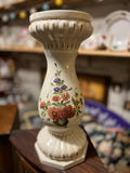 Vintage ceramic pedestal – hand-painted floral pattern