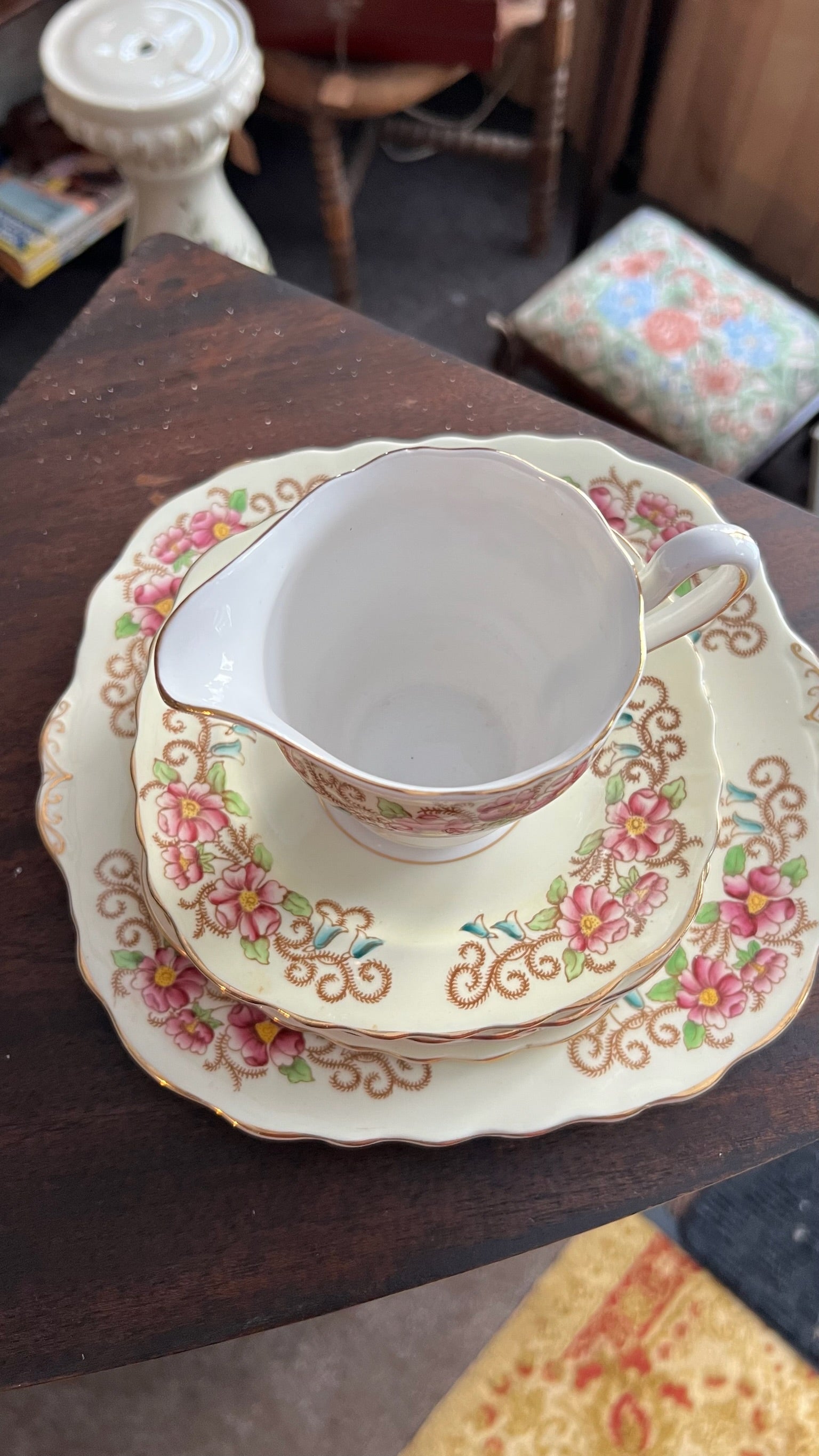 Vintage English bone china tea set (partial)