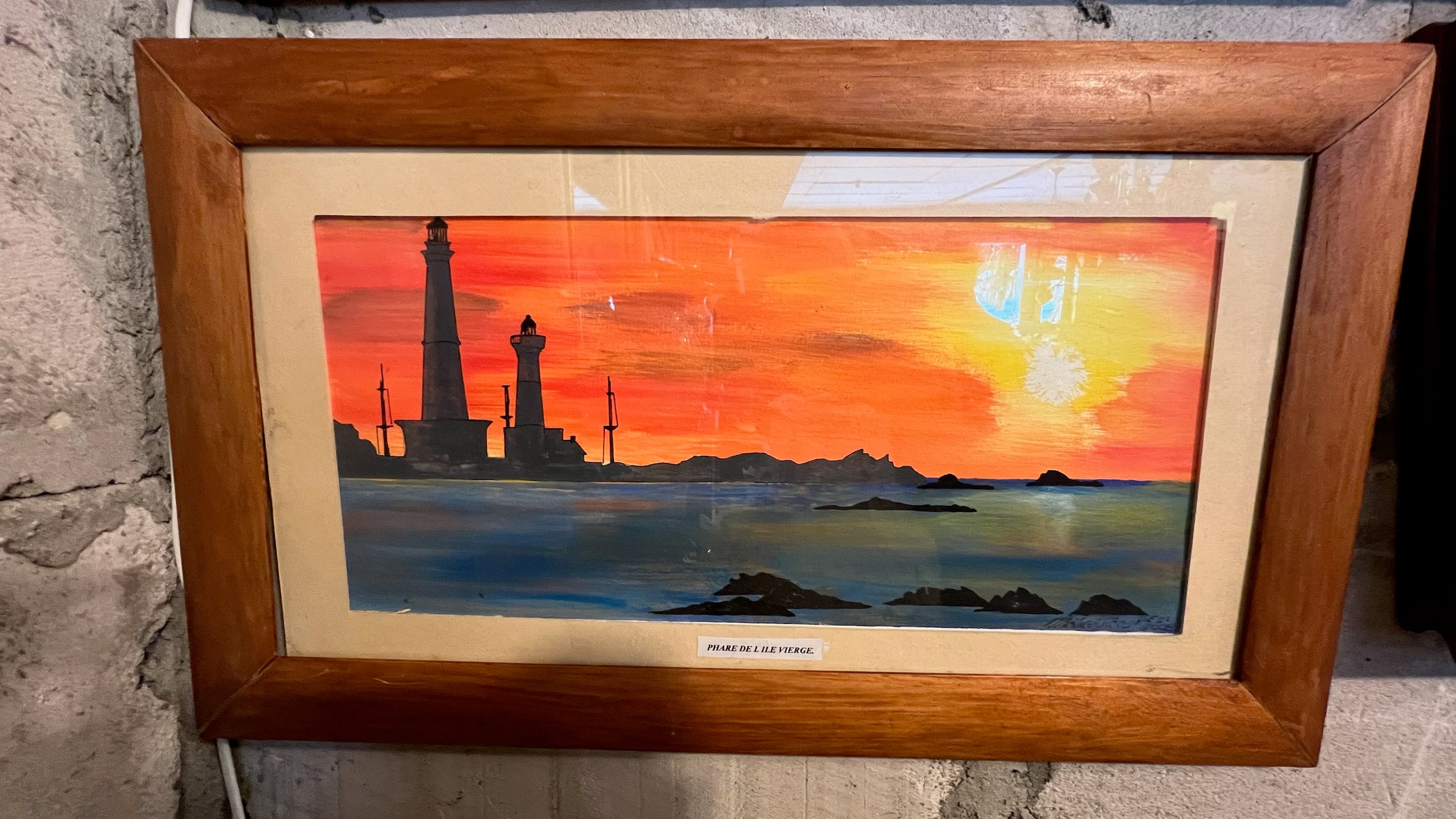 2 framed lighthouse pictures (set)