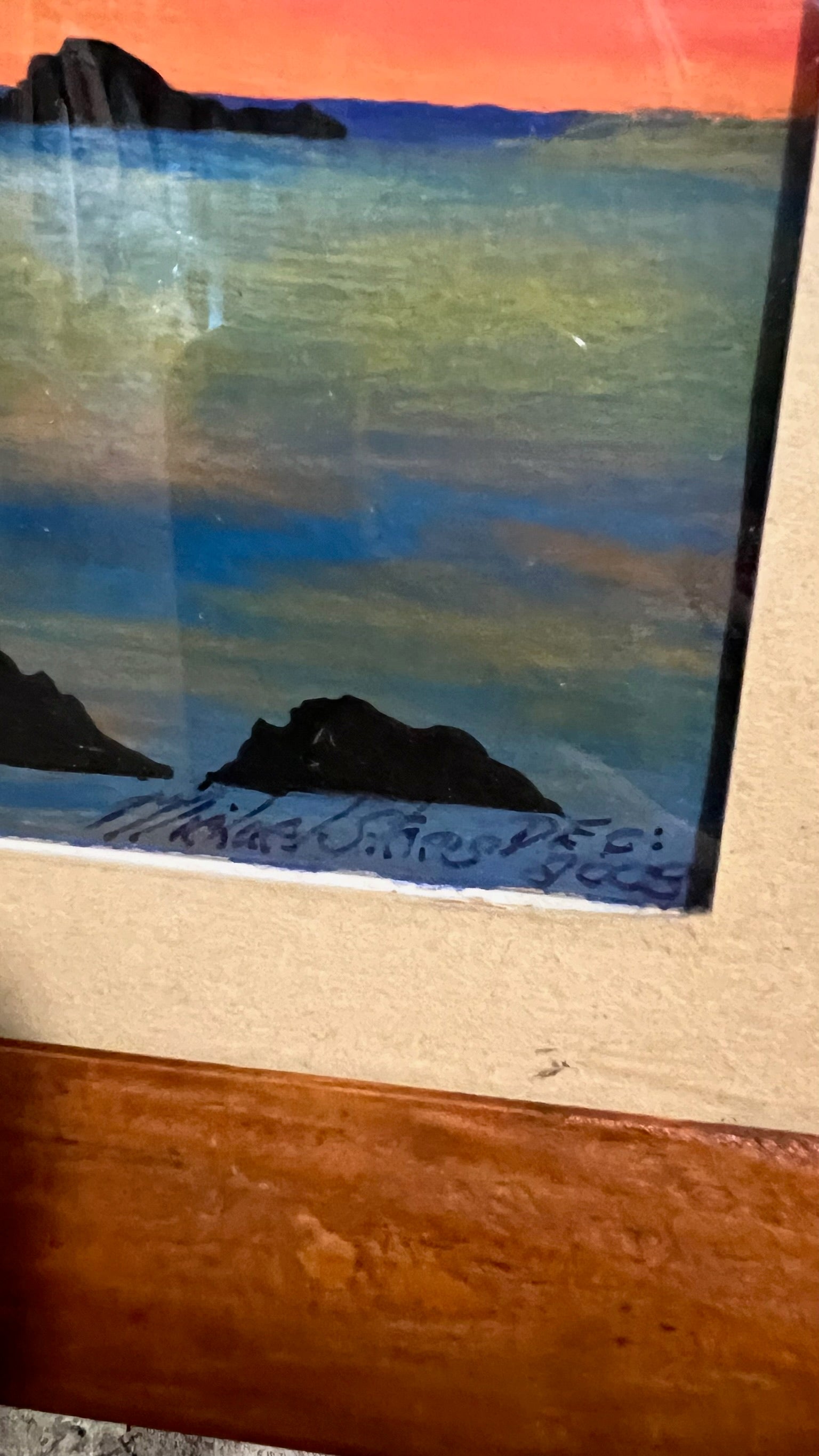 2 framed lighthouse pictures (set)