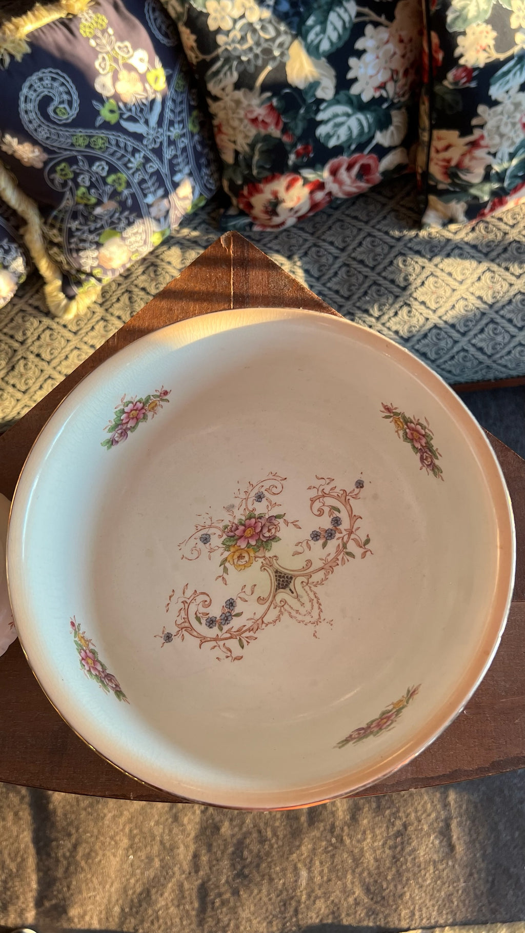 Antique Crown Devon “Perth” washstand and bowl