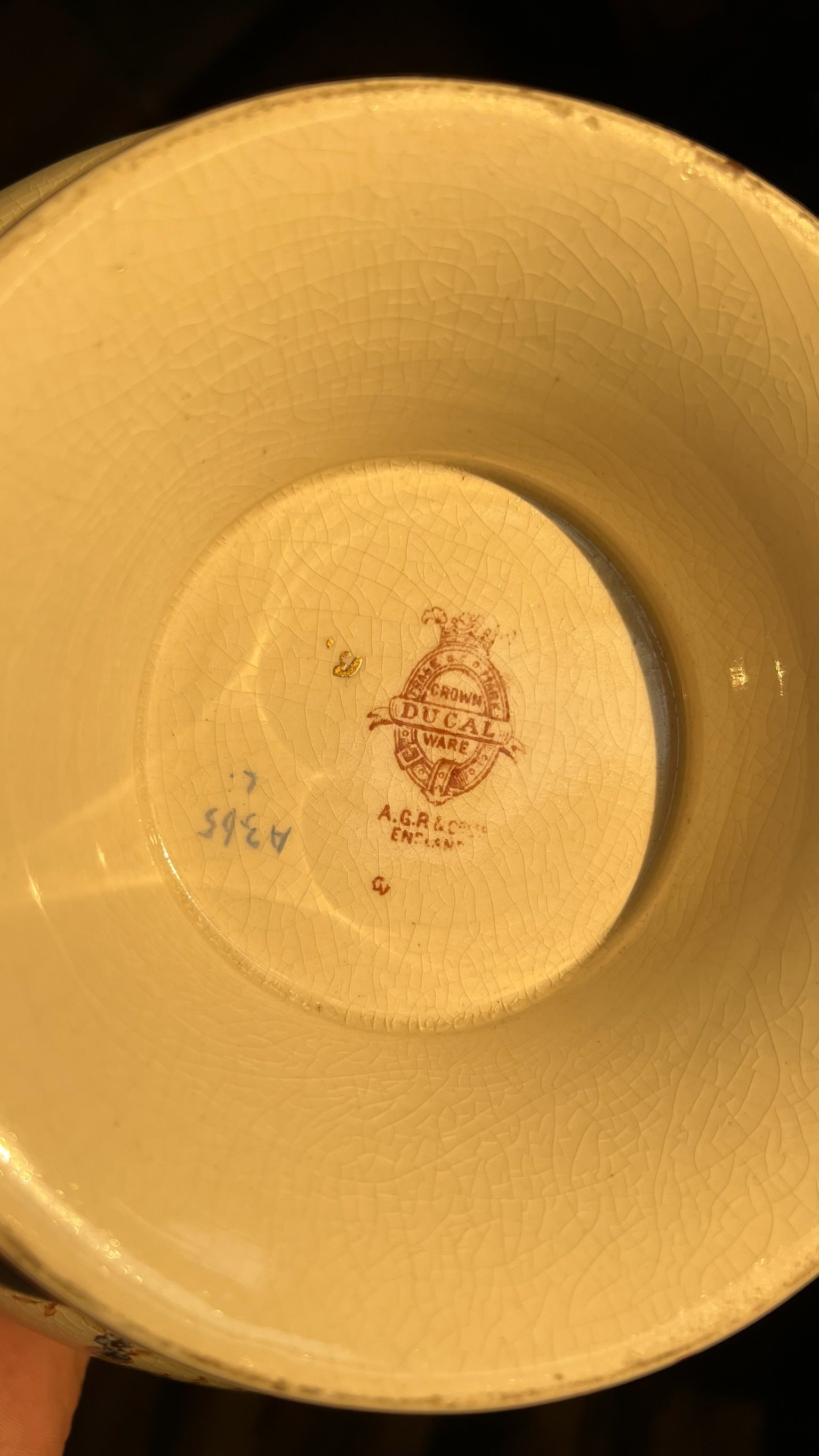 Antique Crown Devon “Perth” washstand and bowl