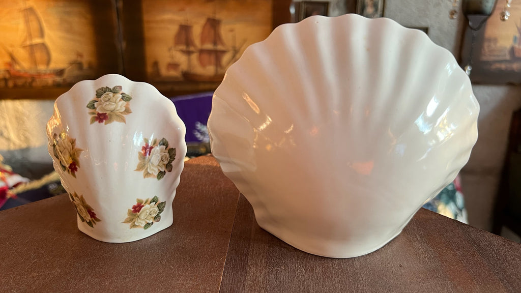 Vintage Porcelain Wall Mounted Soap Dishes – Pair