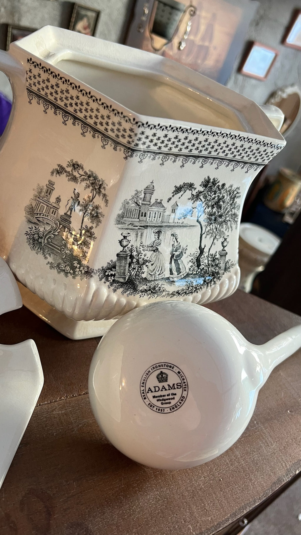 Vintage Adams England “Minuet” soup tureen with ladle