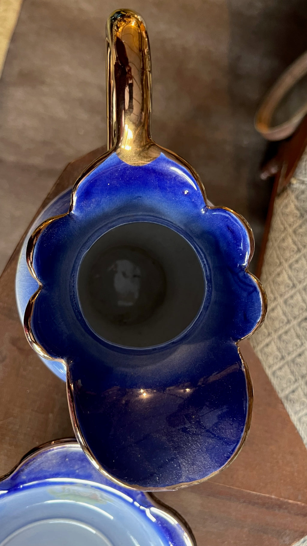 Vintage blue jug and bowl set