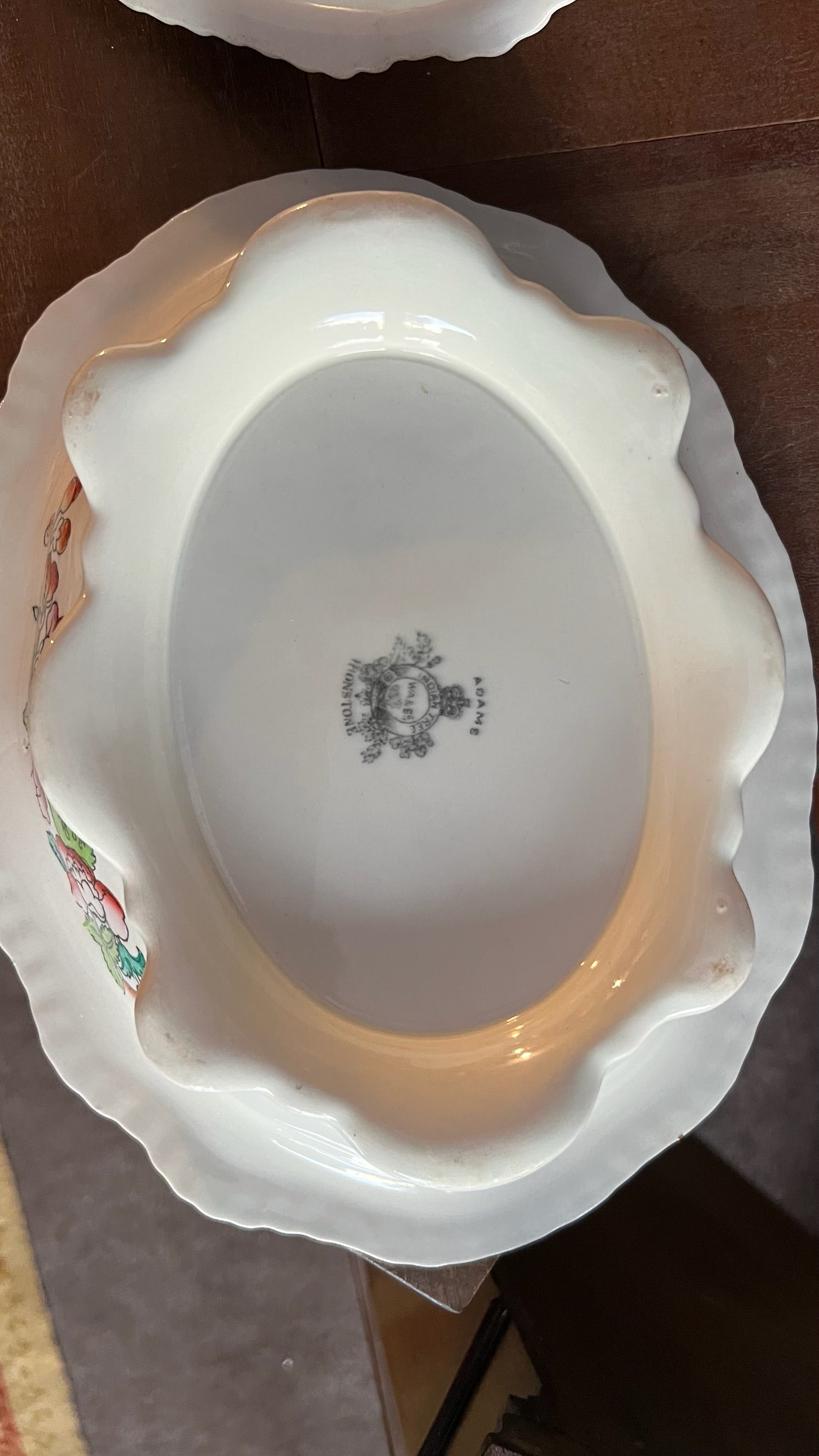 Vintage Adams “Indian Tree” lidded serving bowl / terrine