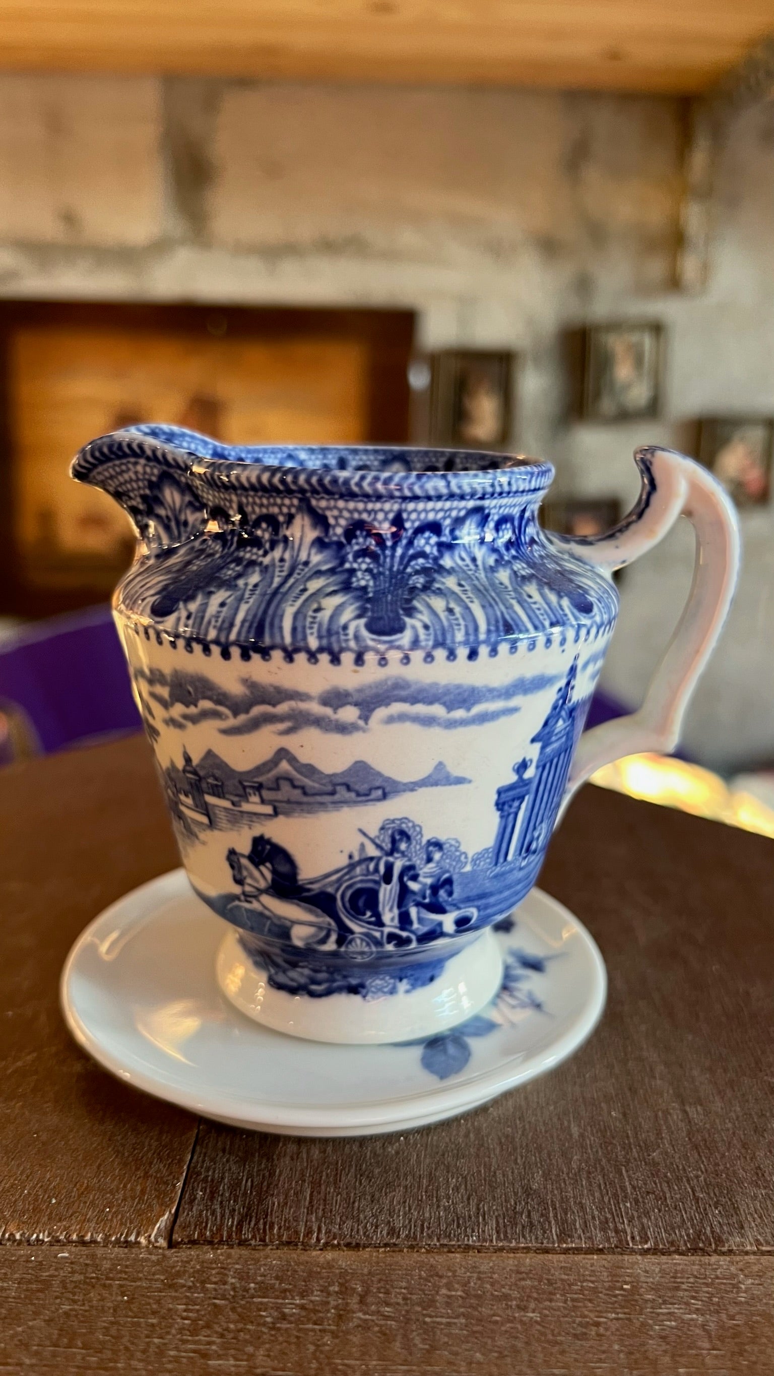 Antique blue and white jug – Cauldon, England (c. 1900–1920)