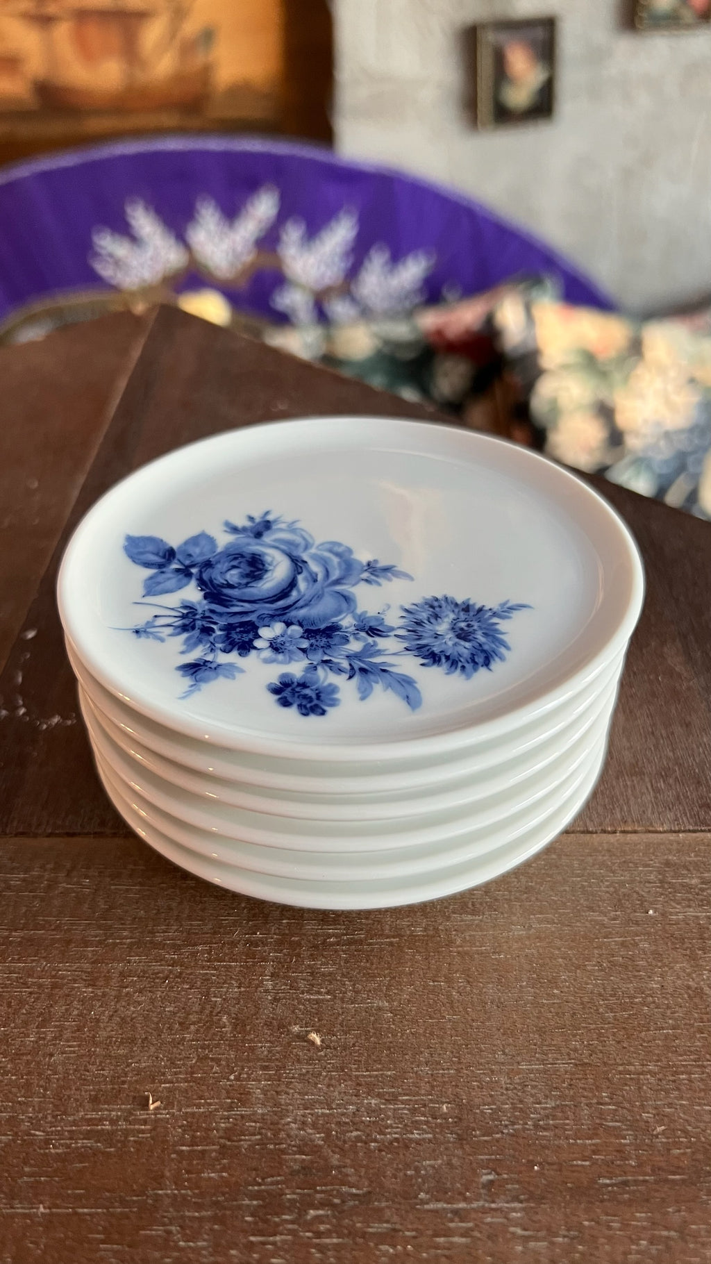 Porcelain plate set – Classic Romance “Echt Cobalt”, England