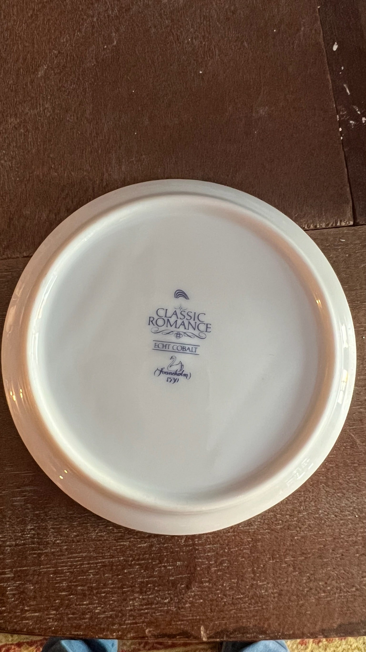 Porcelain plate set – Classic Romance “Echt Cobalt”, England