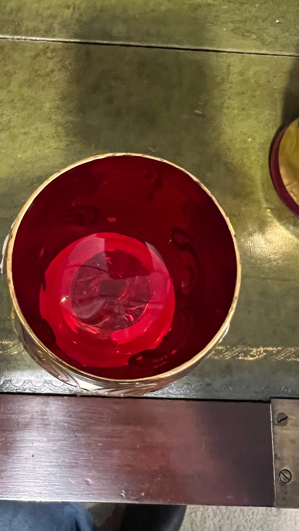 Bohemian Ruby Red Glass Carafe Set