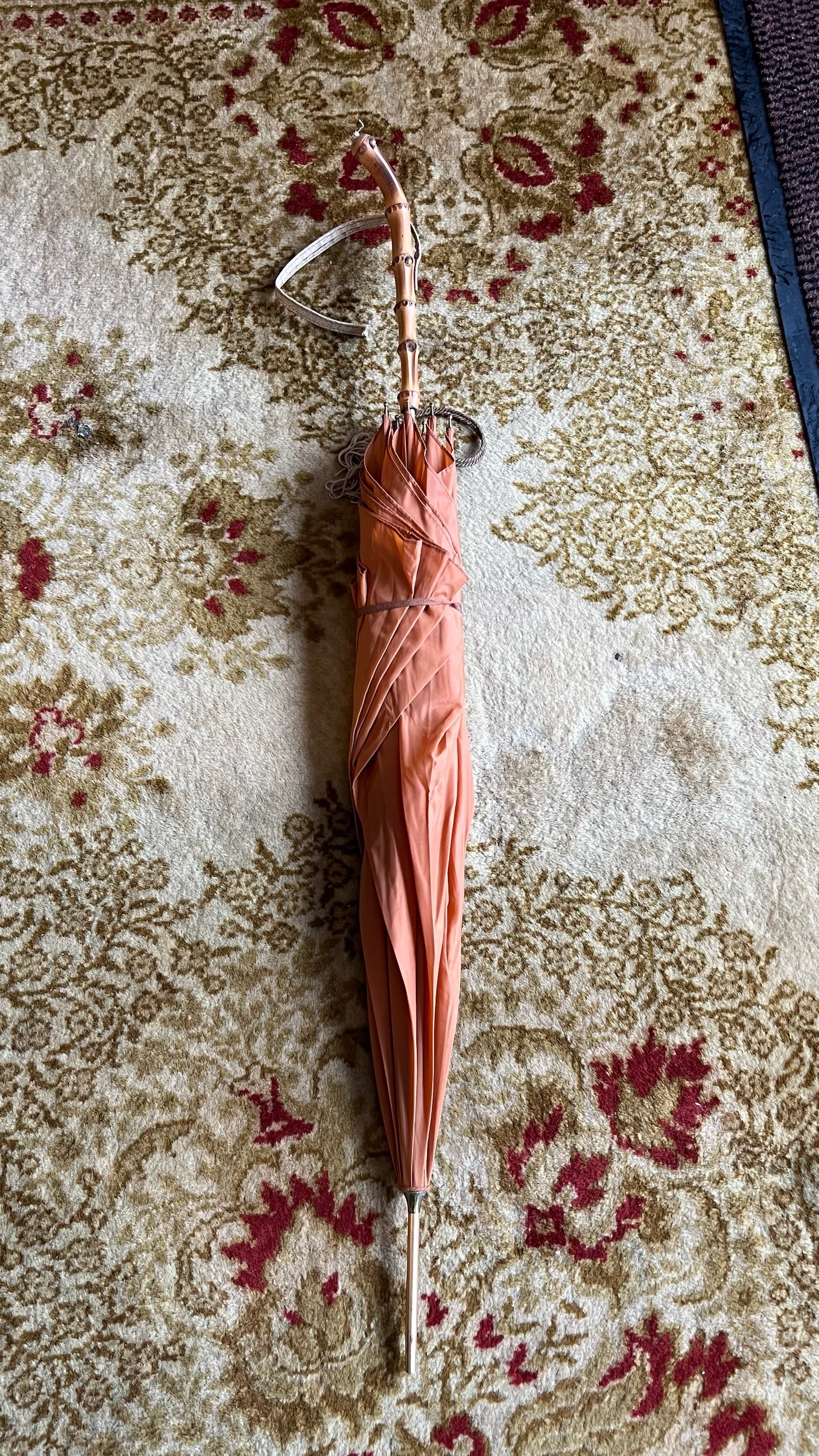 Vintage bamboo handle parasol/umbrella