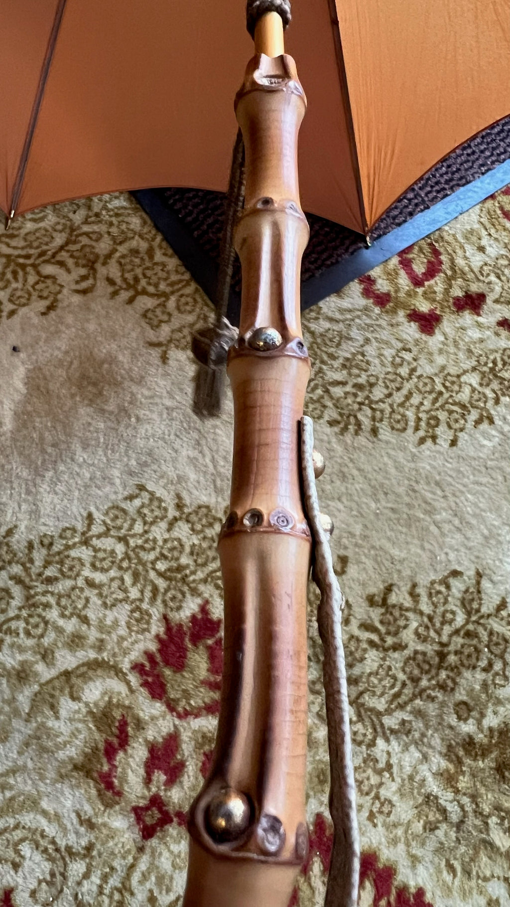 Vintage bamboo handle parasol/umbrella