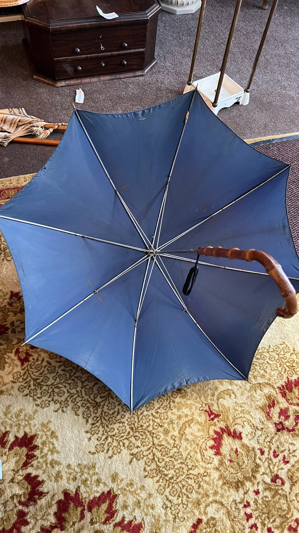Vintage GAUNTLETT London bamboo handle umbrella