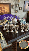 Vintage silver-plated liquor set