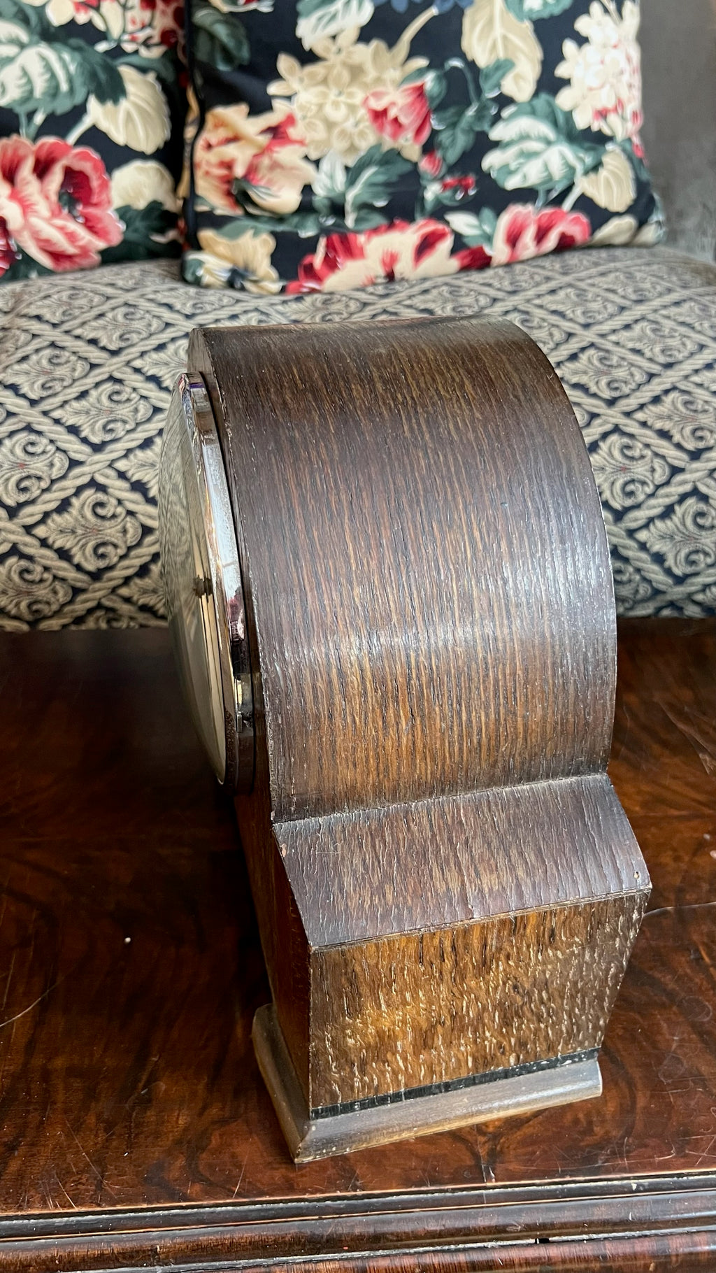 Vintage Enfield kamina-/lauakell – 1930.–40. aastad – tammespooniga korpus